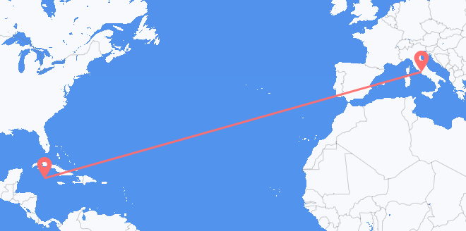 Cayman Islands to Italy