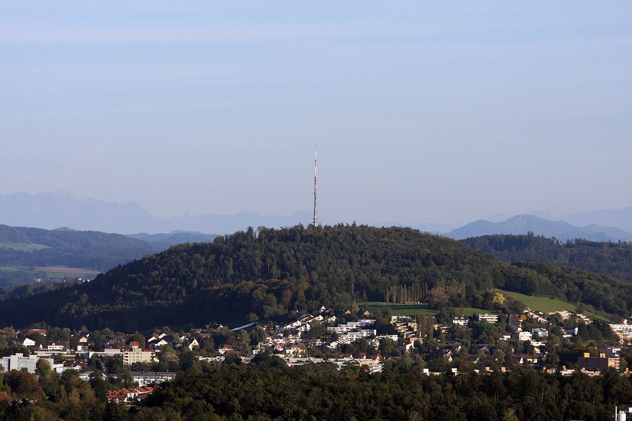 photo of Brühlberg Tower seen from the southwest in Winterthur, Switzerland.