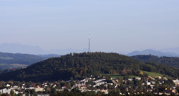 photo of Brühlberg Tower seen from the southwest in Winterthur, Switzerland.