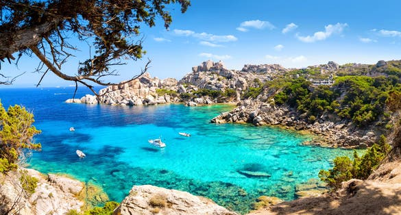 Tthe Italian island Sardinia in mediterranean sea