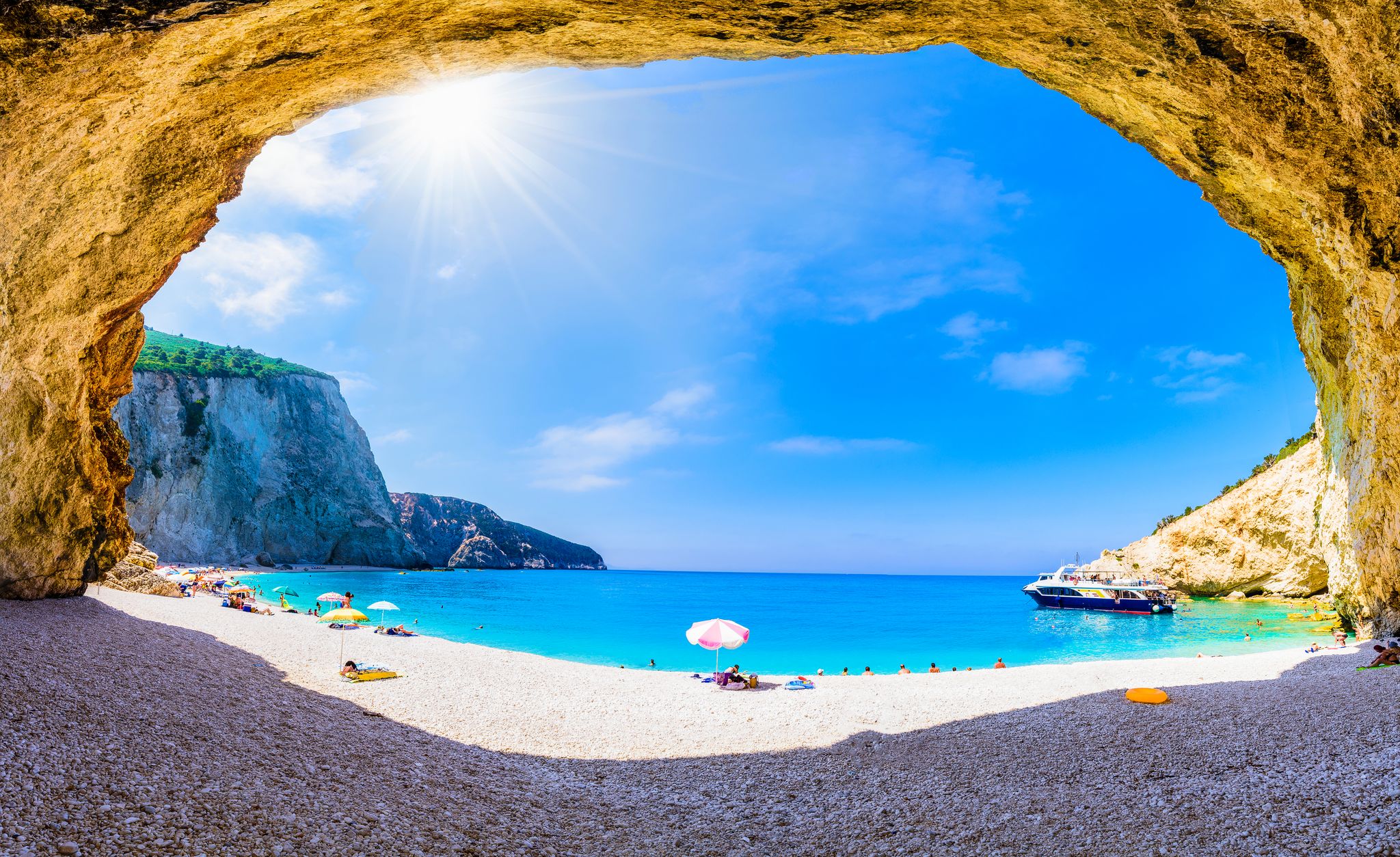 Photo of beautful Porto Katsiki beach, Lefkada island, Greece.