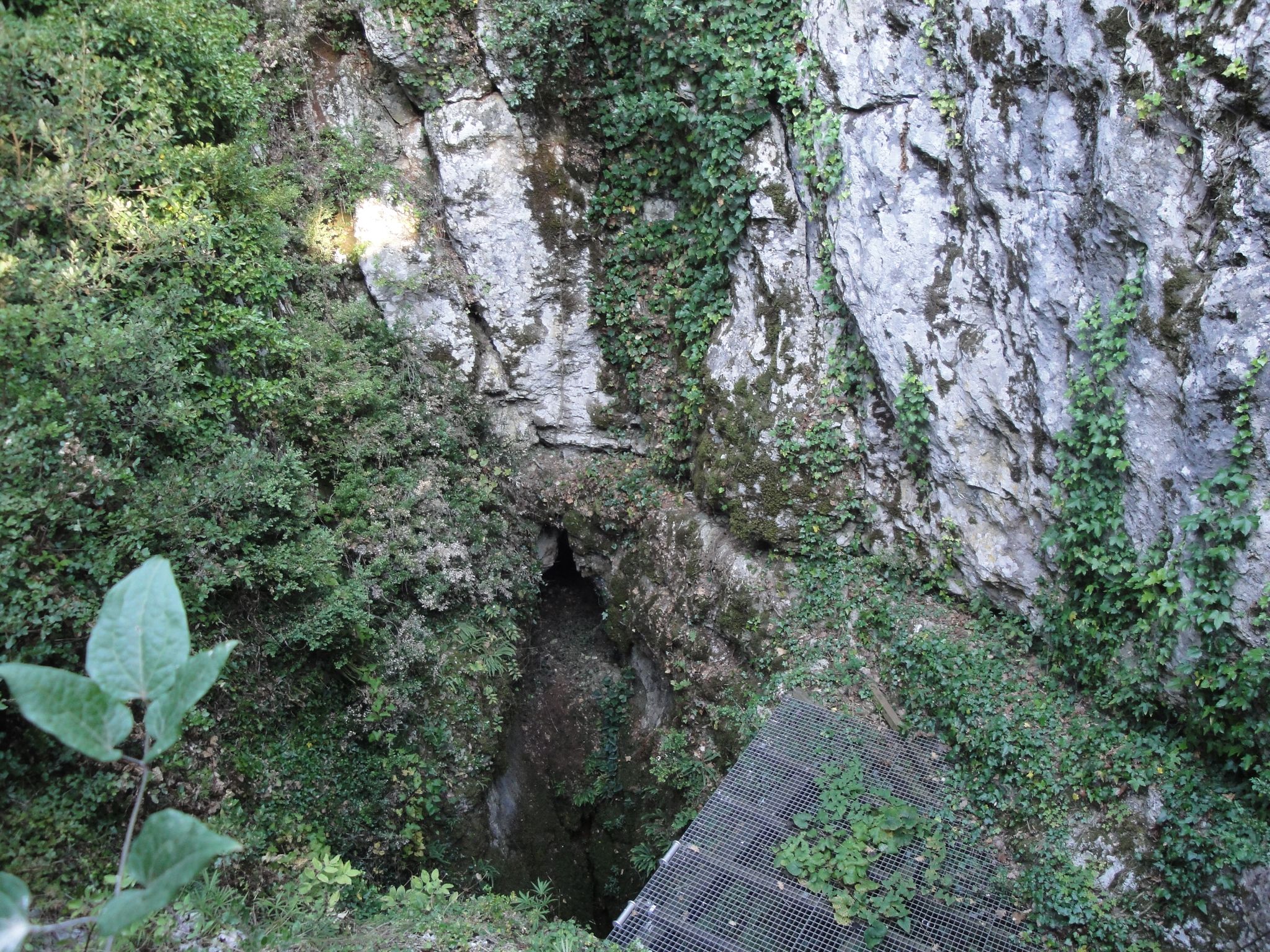 Entrée naturel de l'aven.
