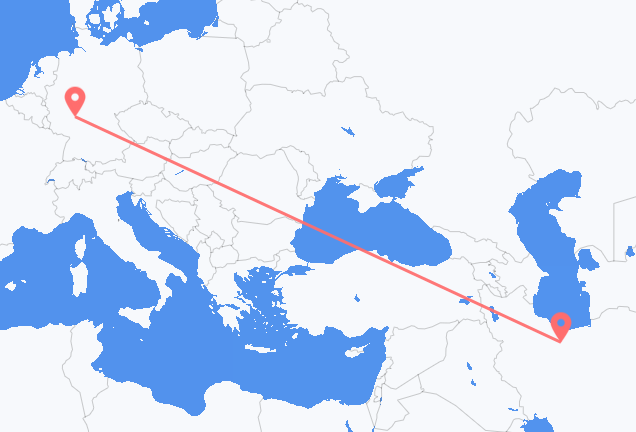 Tehran to Frankfurt