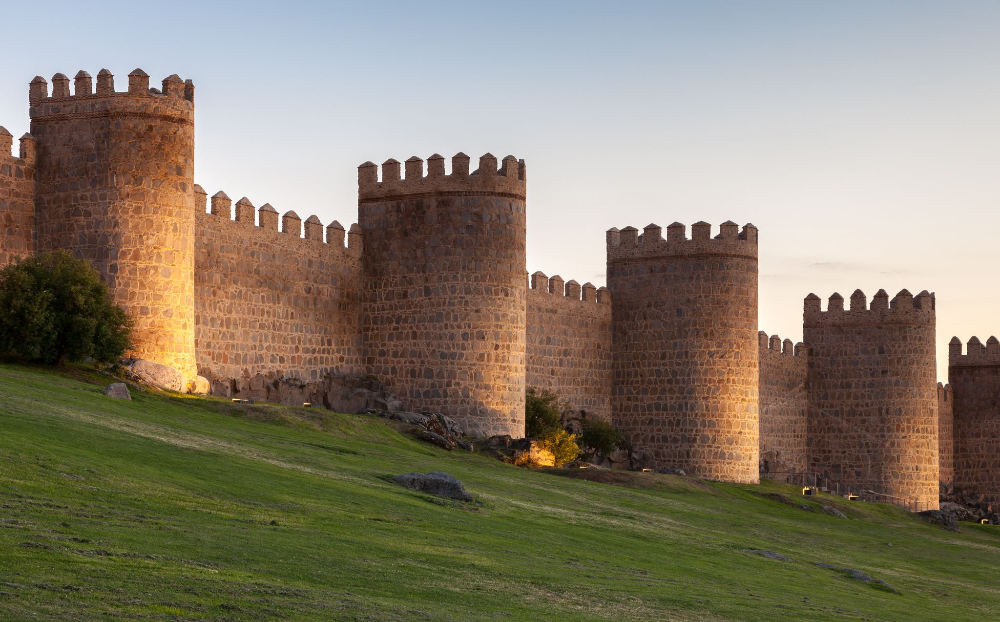Photo of Ancient city wall in Avila, Castile and Leon, Spain.