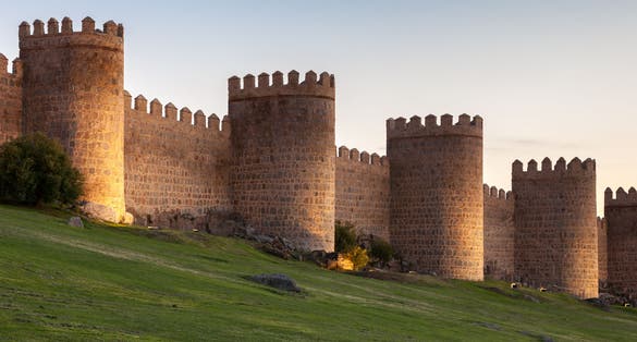 Photo of Ancient city wall in Avila, Castile and Leon, Spain.