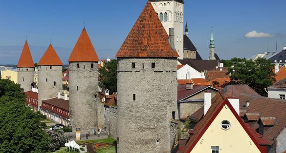 Photo of Tallinna Linnamuur in Old Town of Tallinn, Estonia.