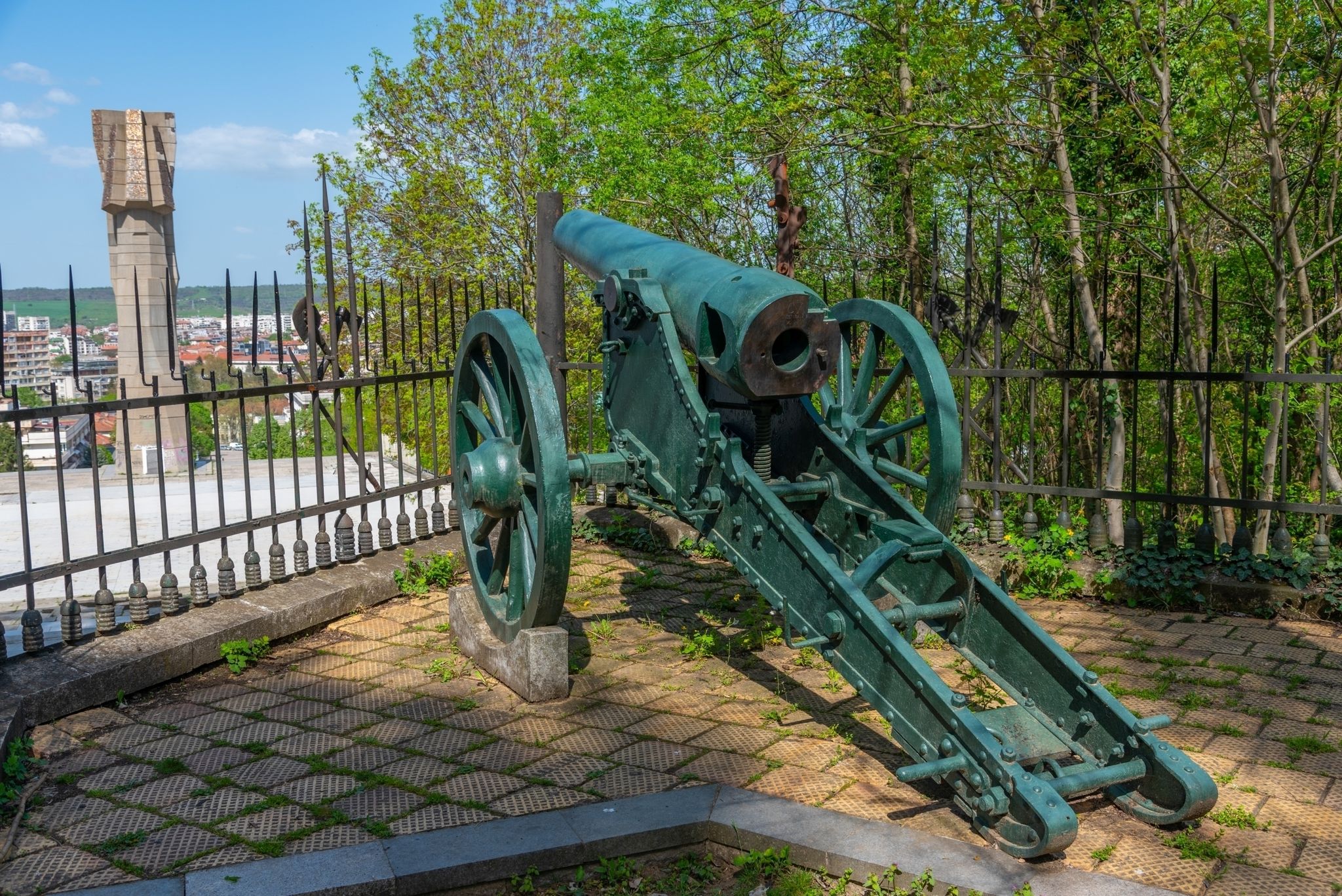 photo of view of Cannon at Skobelev park in Pleven.,Pleven Bulgaria.