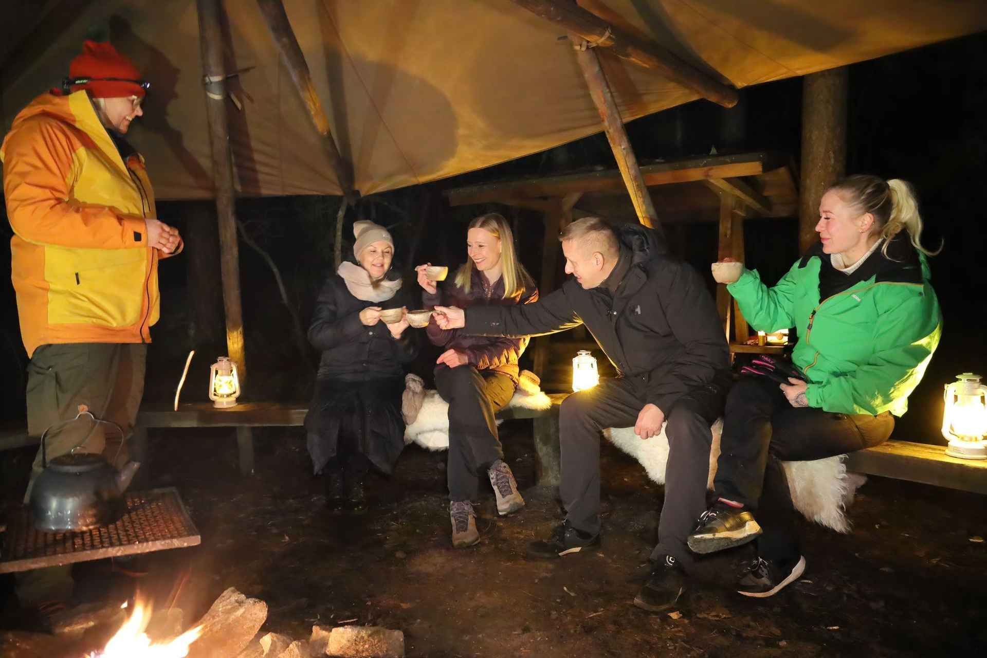 From Helsinki: Guided Forest Walk in the dark with campfire