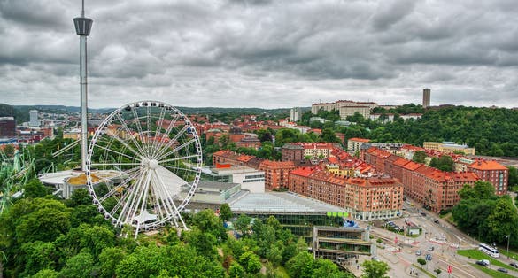 Photo of amusement park Liseberg in Gothenburg ,Sweden.