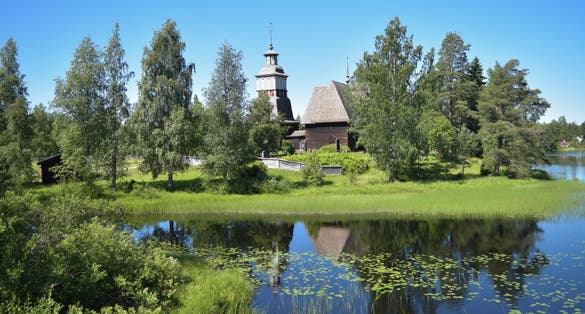 Photo of Pihlajаvesi (Petäjävesi) Old Church ,Pihlajаvesi (Petäjävesi) is municipality of Finland.