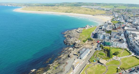 Portrush Town Atlantic ocean north Coast Co. Antrim Northern Ireland.