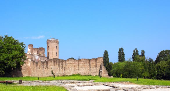 Chindia Tower and ruins of the Royal Court, Targoviste, Romania, Europe