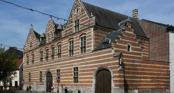 Photo of Herkenrode Abbey court in Hasselt, Flanders, Belgium.