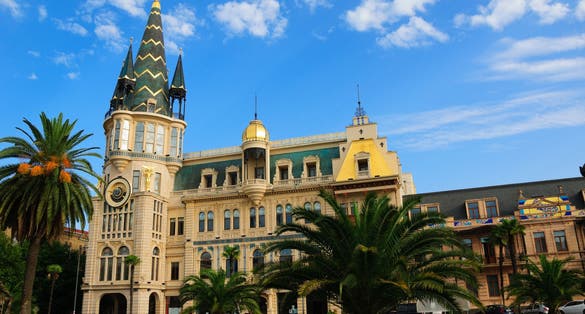 Photo of Cityscape with beautiful architecture. Europe square in Batumi.