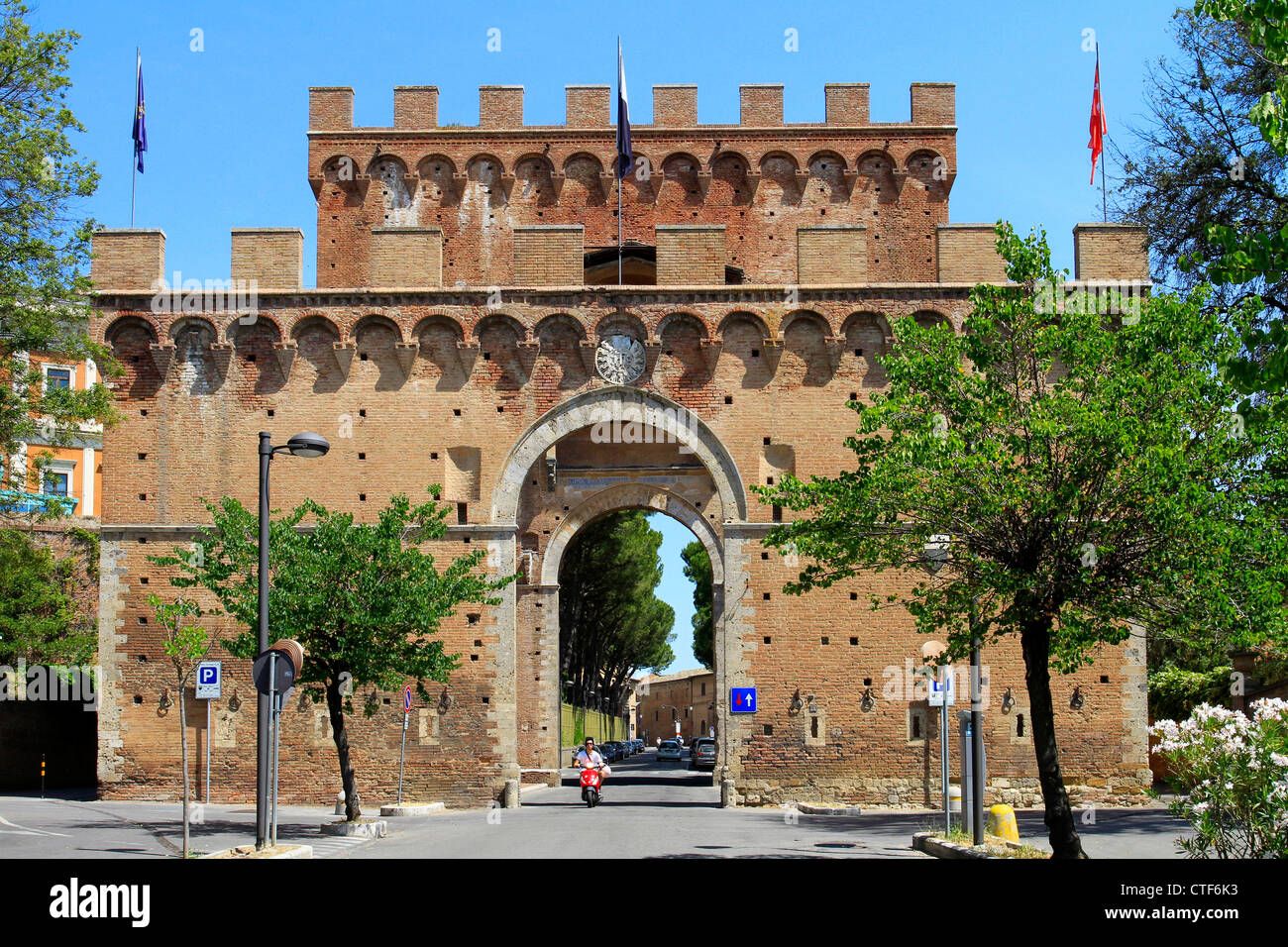 photo of view of Porta Romana, Siena, Italy.