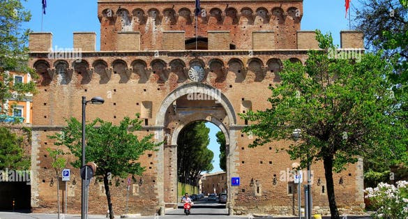 photo of view of Porta Romana, Siena, Italy.