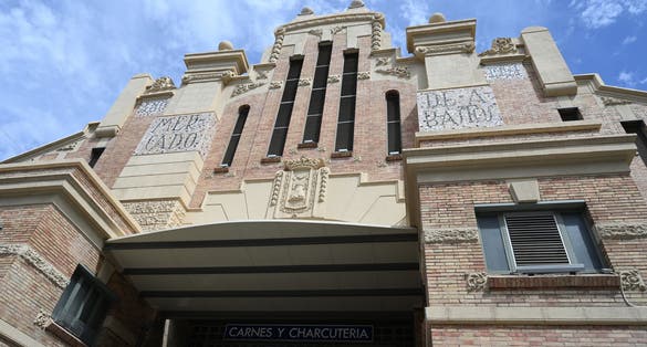 Photo of Entrance to Alicante Central Market ,Alicant , Spain .
