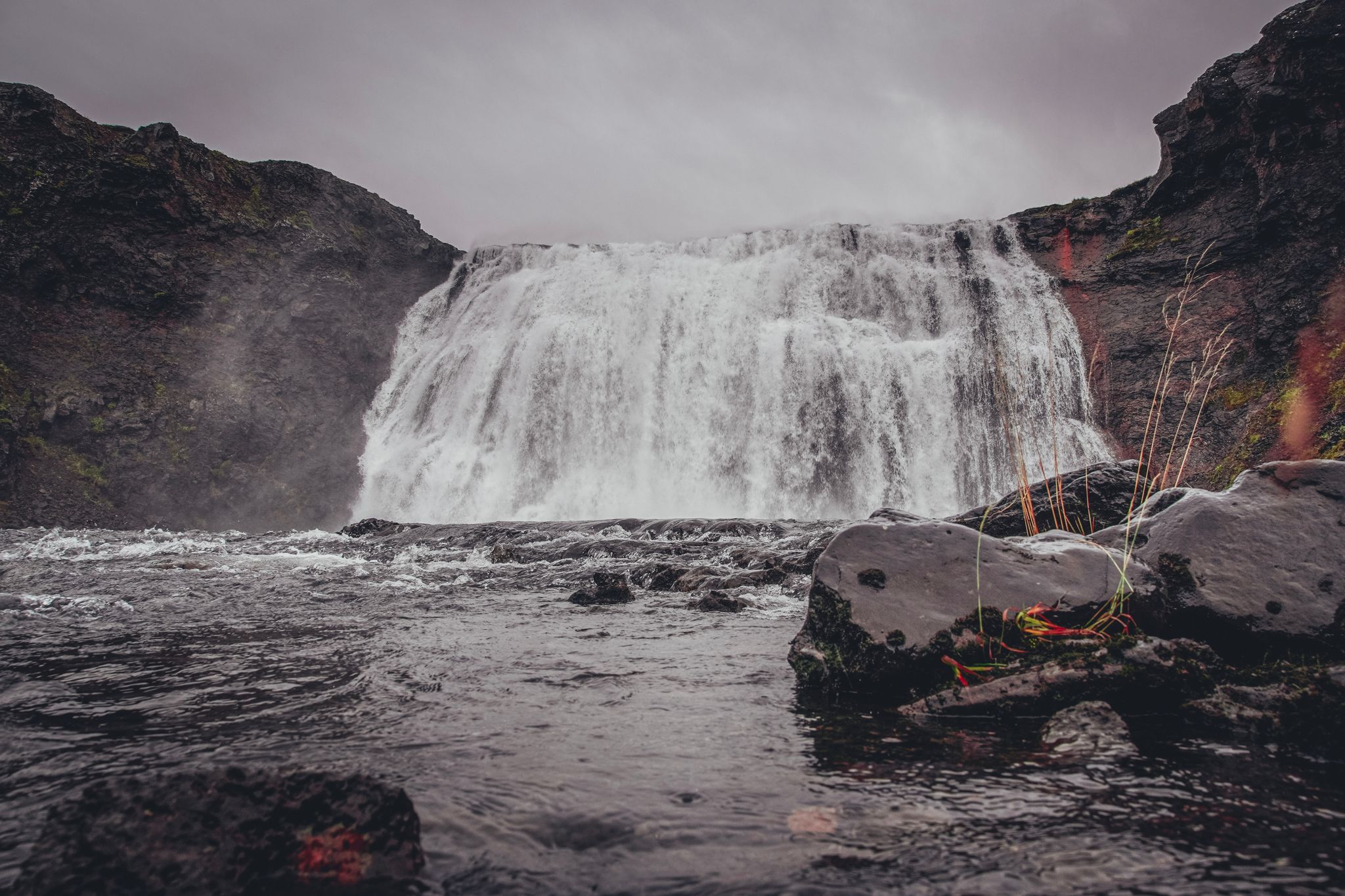  photo of Thórufoss waterfall seen in Iceland.