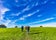 photo of Hill of Tara with blue sky, Ireland .