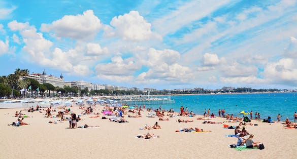  Plage de la Croisette - the famous beach on the Croisette, known for its film festival.