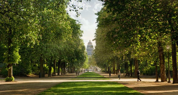 Photo of Royal park in Brussels, Belgium.