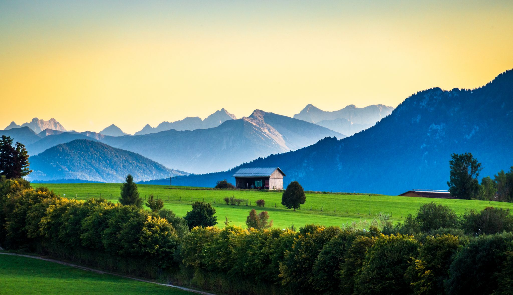 photo of view of karwendel mountains near bad toelz - bavaria.