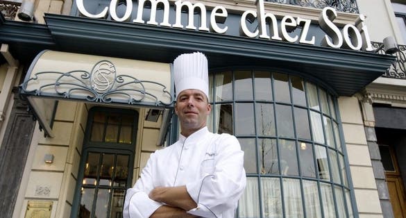 photo of view of Comme Chez Soi,Brussels Belgium.