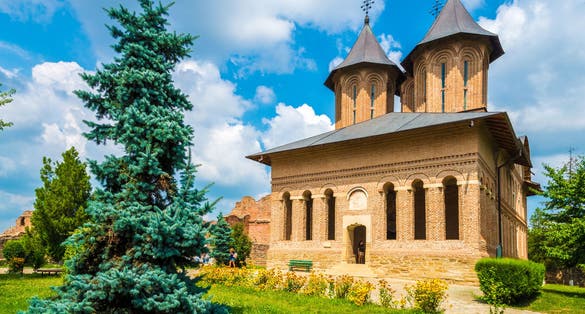 Metropolitan Church and royal court in Targoviste landmark, Romania