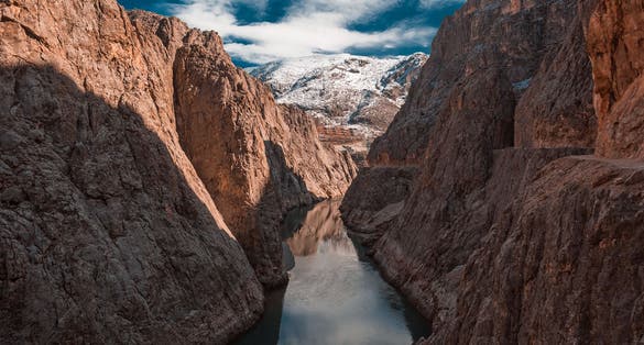 Photo of blue river from Karanlık Canyon, Erzincan ,Turkey.