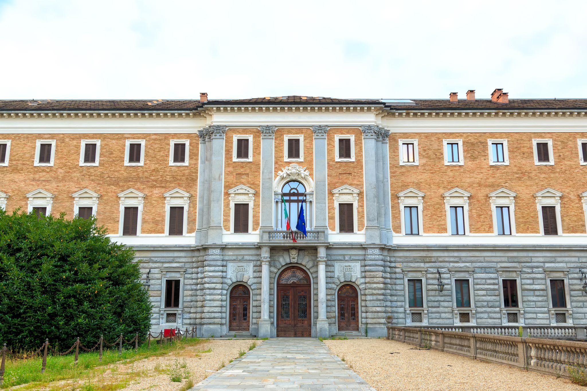photo of Turin, Italy. Savoy Gallery (Italian: Galleria Sabauda). The building of the Academy of Sciences, built in 1679, designed by Gvarino Gvarini.