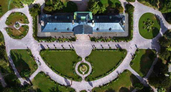 photo of aerial view of Parc de l'Orangerie in Strasbourg, France.