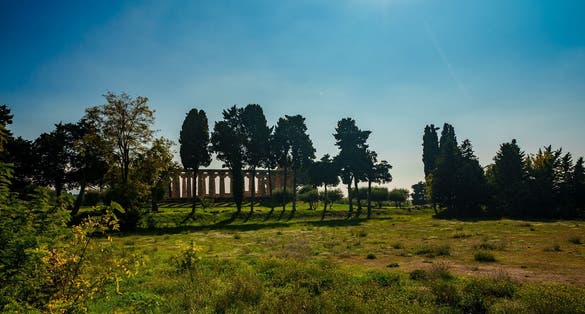 Temple of Athena in Paestum, Italy.