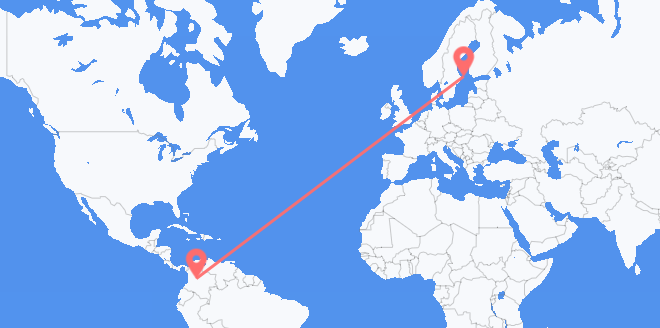 Colombia a Islas Åland