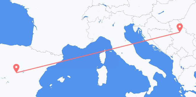 Serbia to Spain