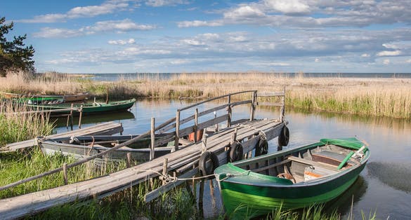 Land and seascape in the Lulea Archipelago, northern Sweden.