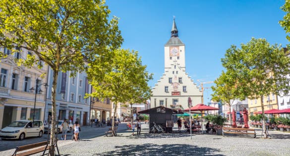 Photo of down towen in Deggendorf in Germany.