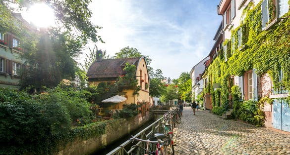 photo of old city of Freiburg im Breisgau, Germany.