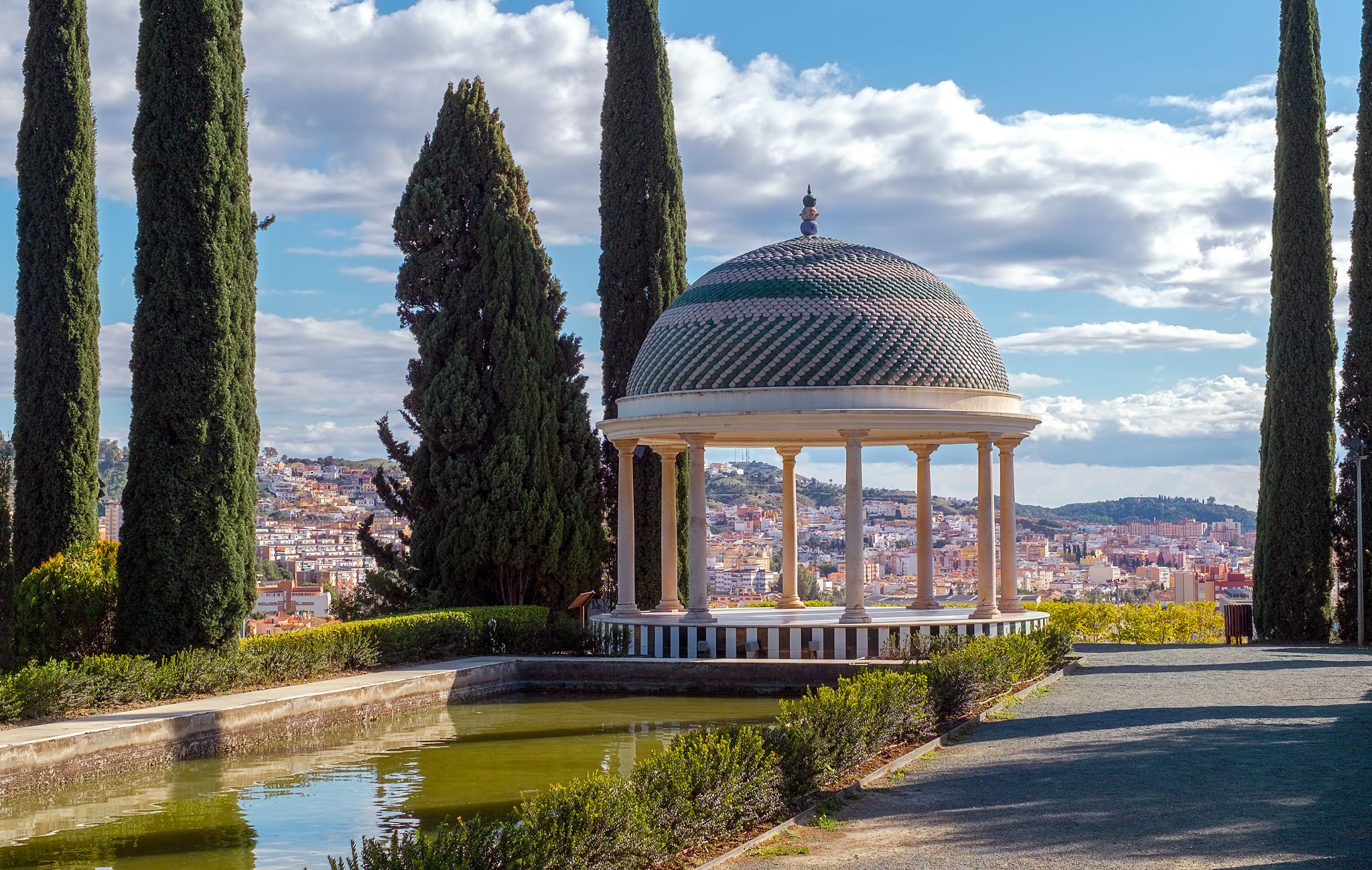 Granada, Andalusia,Spain Europe - Panoramic view of Alhambra.