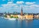 photo of over Riddarholm Church and Stockholm old town (Gamla Stan), Sweden.