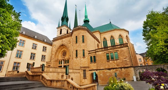 photo of notre-dame cathedral view in luxembourg.