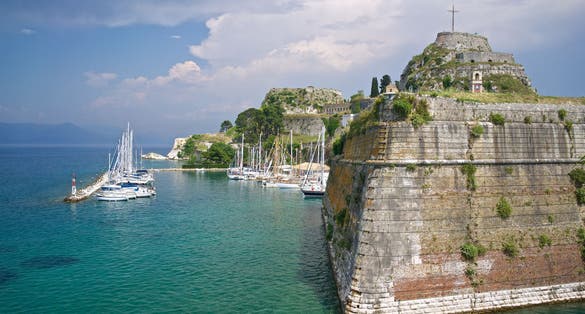 photo of Old Fortress and Marina in Corfu, Corfu Island, Kerkyra, Greece,Corfu Greece.
