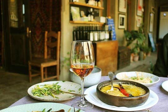 Private day tour with sword & wool making masterclasses + natural wine & lunch