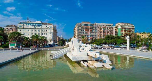 The historic center of the sea city in Abruzzo region, during a summer sunday morning.