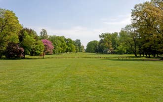 Photo of aerial view of the main square with church in Monza in north Italy.