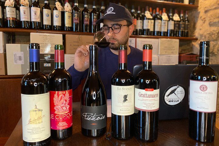 Italian Wine Tasting with Professional Sommelier in Montepulciano