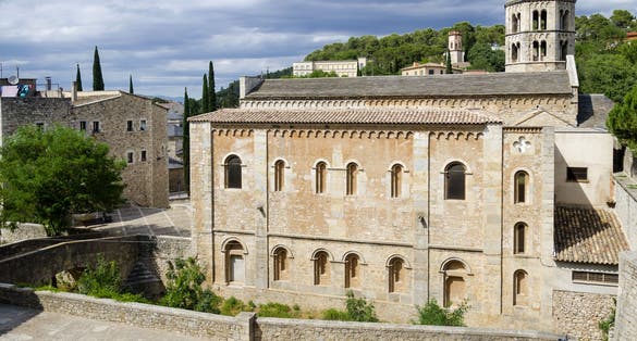 Photo of Monastery of Sant Pere de Galligants exterior, Girona, Catalonia, Spain.