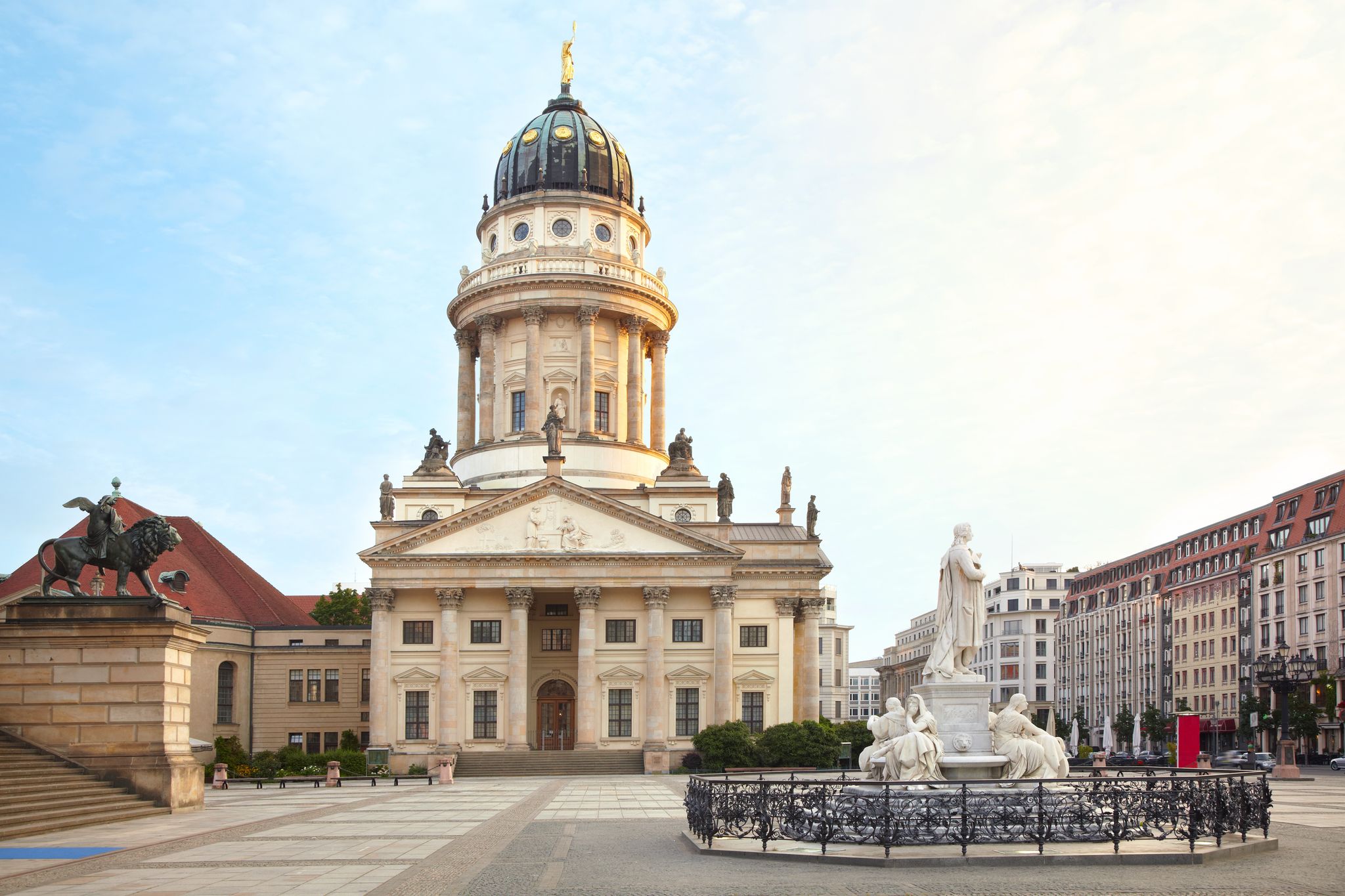 photo of view of Gendarmenmarkt, French Cathedral in Berlin, Germany.