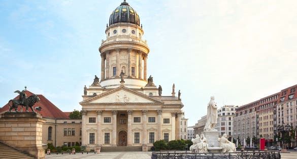 photo of view of Gendarmenmarkt, French Cathedral in Berlin, Germany.