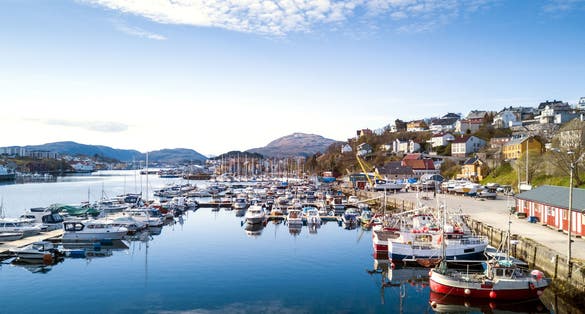 photo of view of Panorama of Kristiansund, Norway.