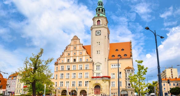 New Town Hall in Olsztyn, seat of the Olsztyn authorities since 1915, Warmian-Masurian Voivodeship, Poland.